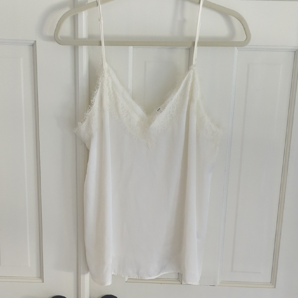 BP White Lace Trim Camisole
